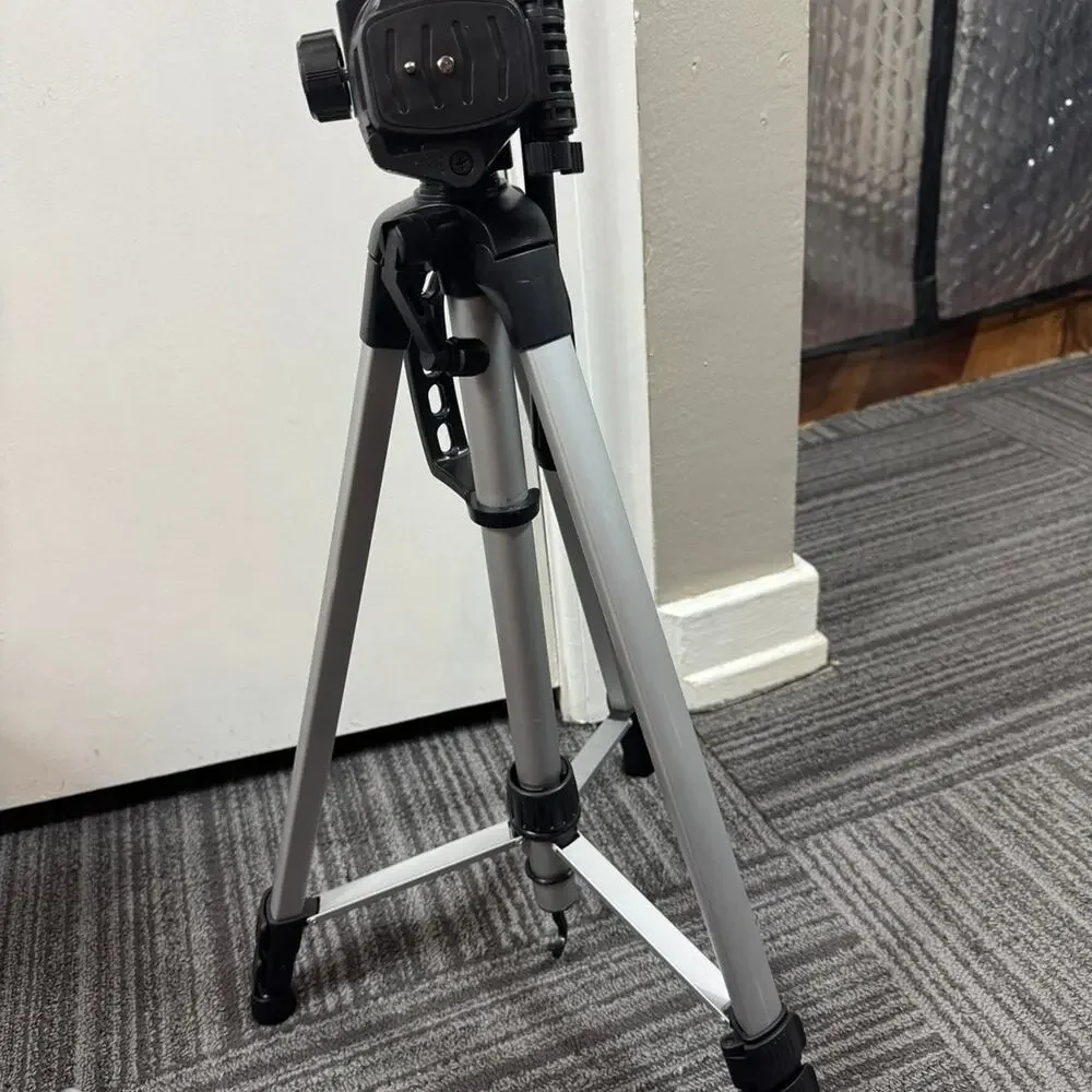 Amazon Basics 60” Lightweight Camera Tripod with Carrying Bag Black Adjustable